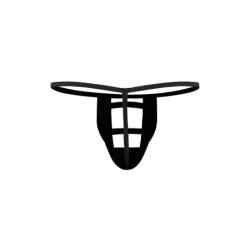 Taille   -  String ouvert Perk Noir