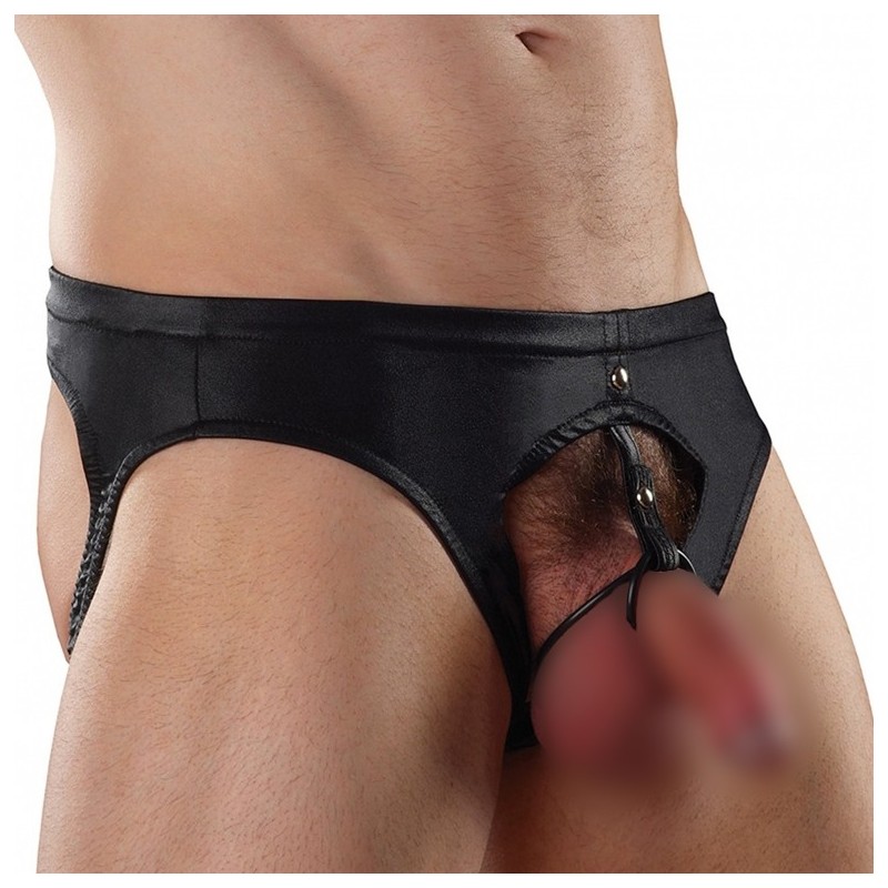Taille M  -  Jockstrap Double Ring Noir