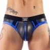 Taille L  -  Jockstrap en néoprène Jock Brief Mr B Noir-Bleu