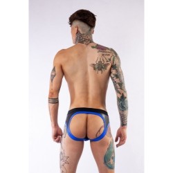 Taille XL  -  Jockstrap en néoprène Jock Brief Mr B Noir-Bleu