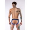 Taille XXL  -  Jockstrap en néoprène Jock Brief Mr B Noir-Bleu