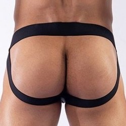 Taille S  -  Jockstrap en néoprène Mister B Noir-Rouge