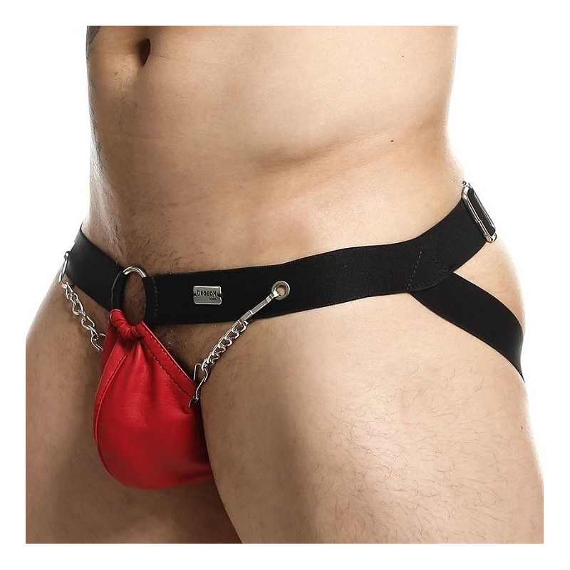 Jockstrap Ring & Chain Dngeon Rouge