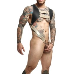 Harnais Top Cockring Dngeon Noir-Doré