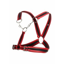Harnais Cross Chain Dngeon Noir-Rouge