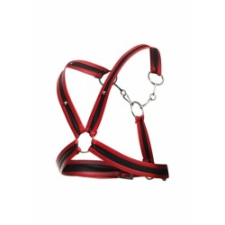 Harnais Cross Chain Dngeon Noir-Rouge