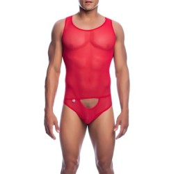 Taille L/XL  -  Body String Tulle Leandro Rouge