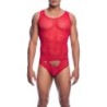 Taille L/XL  -  Body String Tulle Leandro Rouge
