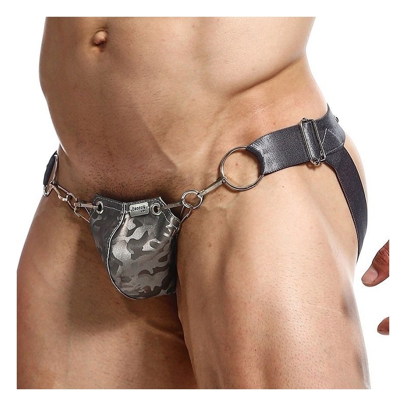 Jockstrap Snap Dngeon Camouflage Argenté
