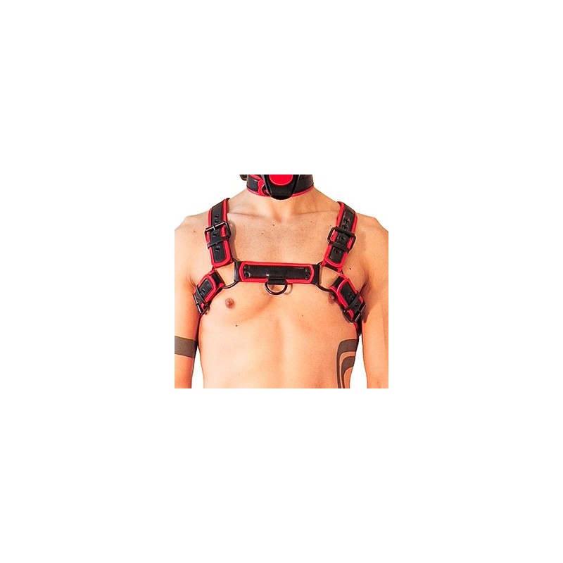 Harnais Puppy Harness Noir-Rouge