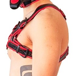 Harnais Puppy Harness Noir-Rouge