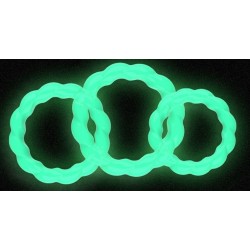 Lot de 3 Cockrings souples TORTICK Phosphorescents