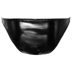 Taille S  -  Slip sexy Vinyl Raft Noir-Argenté