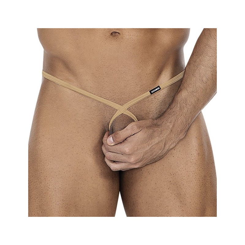 Taille L  -  String Crossed Beige