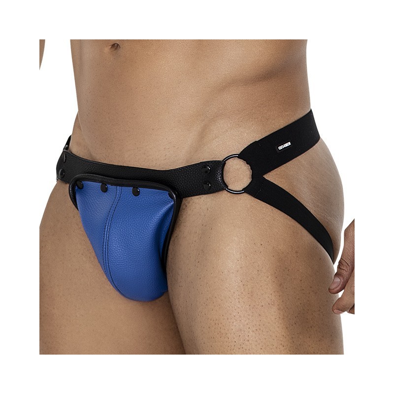 Taille L/XL  -  Jockstrap Snap Noir-Bleu