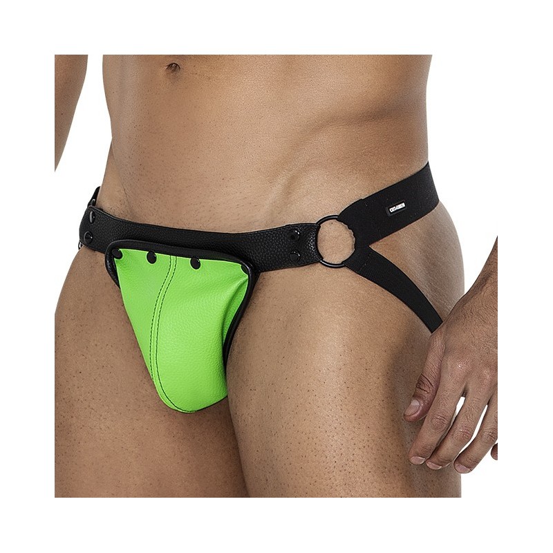 Taille S/M  -  Jockstrap Snap Noir-Vert