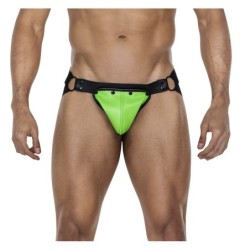 Taille S/M  -  Jockstrap Snap Noir-Vert