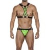 Taille S/M  -  Jockstrap Snap Noir-Vert