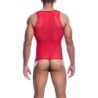 Body String Tulle Leandro Rouge Taille L/XL