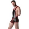 Taille S  -  Body Singlet BRUT Noir-Rouge