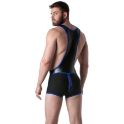 Taille XL  -  Body Singlet BRUT Noir-Bleu