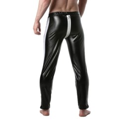 Taille XL  -  Pantalon avec Zip Brut Noir-Blanc