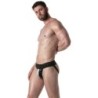 Taille M  -  Jockstrap Brut Noir-Blanc