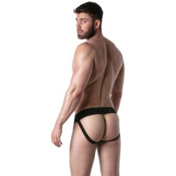 Taille M  -  Jockstrap Brut Noir-Blanc