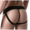 Taille M  -  Jockstrap Brut Noir-Rouge