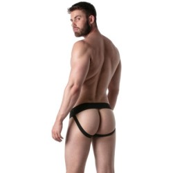 Taille L  -  Jockstrap Brut Noir-Rouge