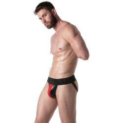 Taille XL  -  Jockstrap Brut Noir-Rouge