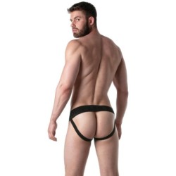 Taille S  -  Jockstrap Brut Noir-Bleu
