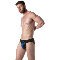 Taille L  -  Jockstrap Brut Noir-Bleu