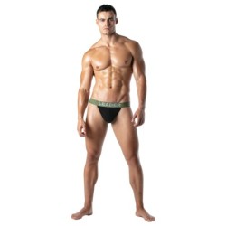 Taille M  -  Jockstrap GI ARMY Kaki-Noir