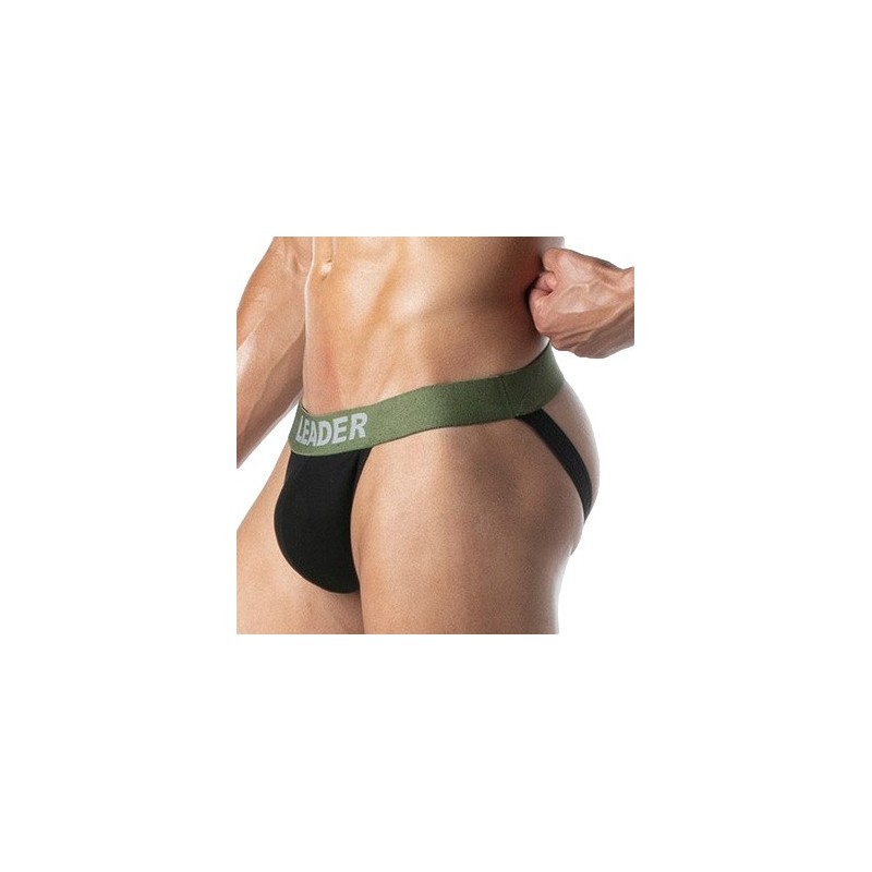 Taille L  -  Jockstrap GI ARMY Kaki-Noir