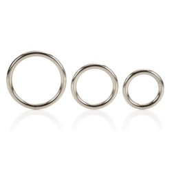 Lot de 3 cockrings en métal Silver Ring 32 à 50mm