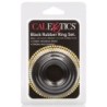 Lot de 3 Cockrings souples Rubber Rings Noir
