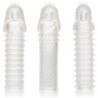 Kit de 3 Gaines de pénis texturées Ribbed Extend 14 x 4cm