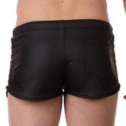 Taille M     Short Byron Laboratory Noir-Jaune fluo