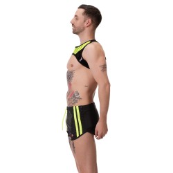 Taille XL     Short Byron Laboratory Noir-Jaune fluo