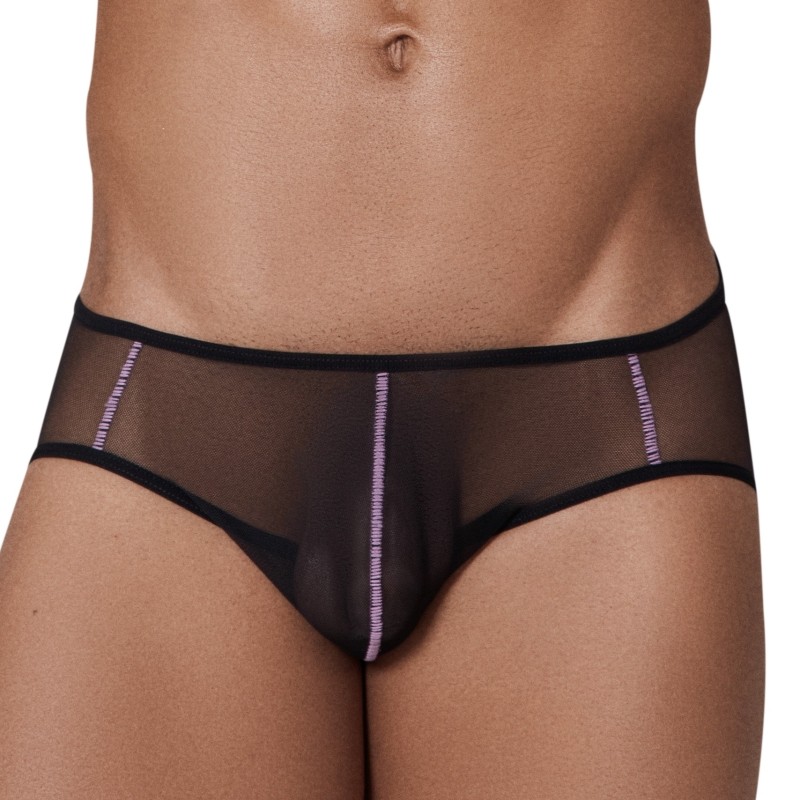 Taille M  -  Jockstrap transparent Hunch Noir-Violet