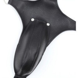 Singlet Open Rompers Simili Noir