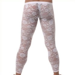 Taille XL  -  Caleçon dentelle sexy Blanc
