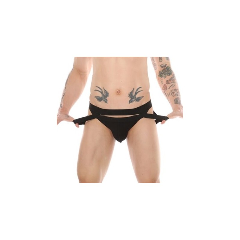 Taille XL  -  Jockstrap Mario Noir