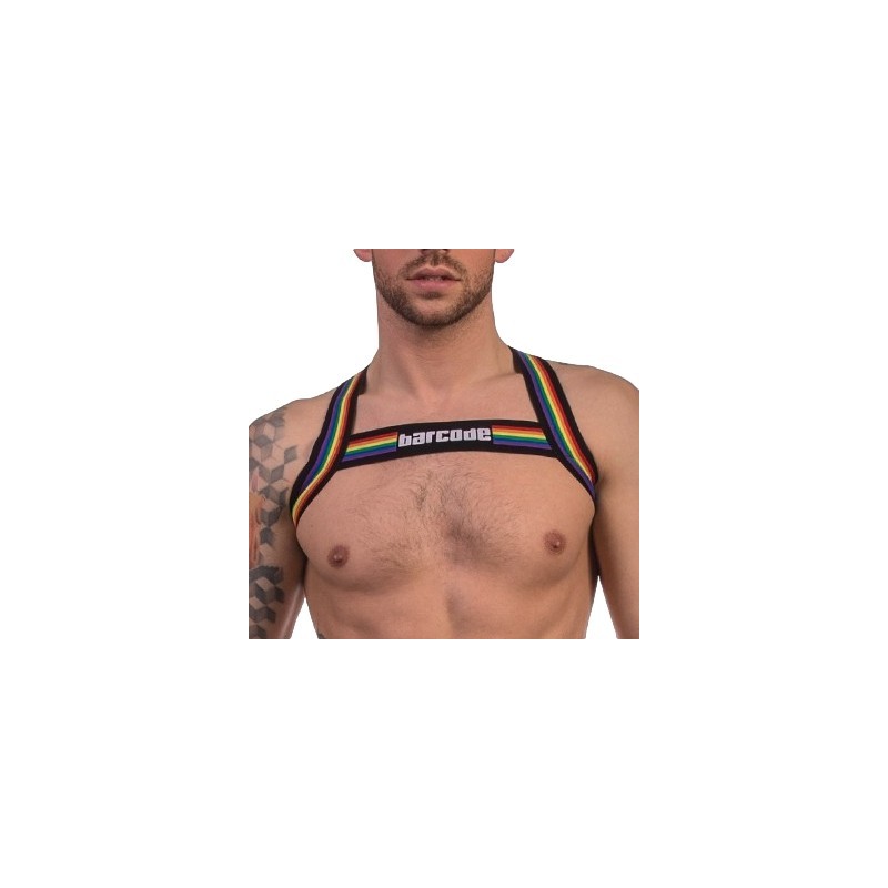 Harnais élastique Barcode pride Noir