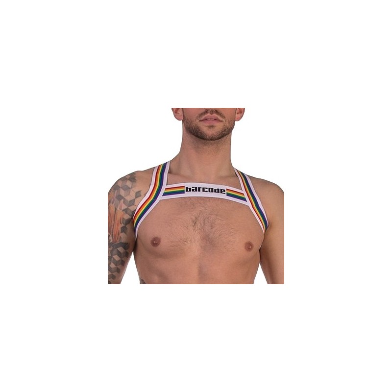 Harnais élastique Barcode Pride Blanc
