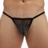Taille M  -  String Visibly Noir pailleté