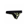 Taille M  -  String NEON MaleBasics Noir-Jaune