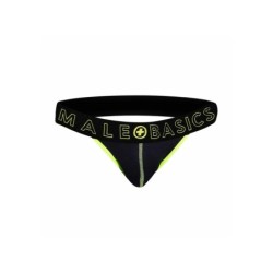 Taille S  -  Jockstrap NEON MaleBasics Noir-Jaune