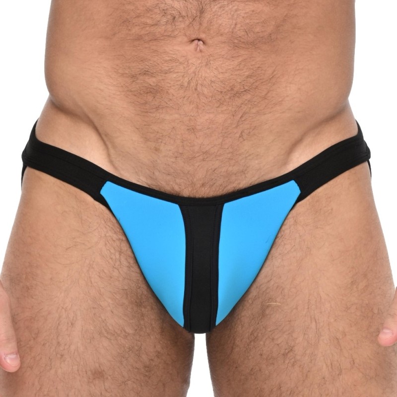 Taille S  -  Jockstrap Troy Bleu-Noir